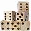 Giant Wood Dice Yard 6 Pack Set Outdoor Game Wooden Extra Large 