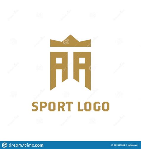 Aa Logo A A Initial Logo With Crown Stock Vector Illustration Of
