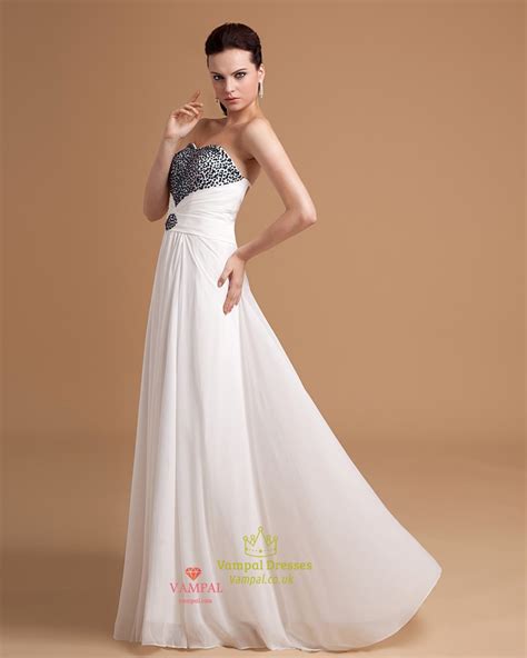 White Evening Gowns For Womenblack And White Evening Dresses Vampal