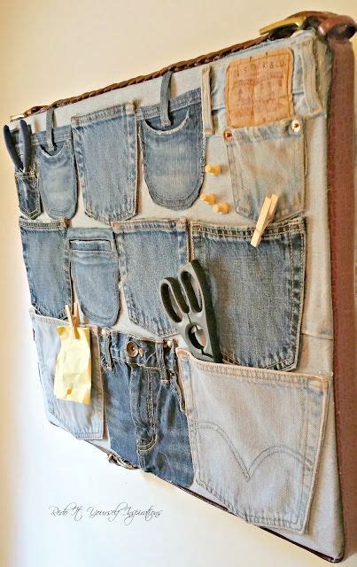Met onze traditie en roots in forth worth, texas in ons achterhoofd produceren we al sinds 1922 denim van hoge kwaliteit. DIY Repurposed Denim Wall Organizer | Recycled denim ...