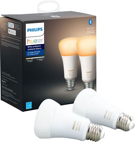 Best Buy Philips Hue White Ambiance A19 Bluetooth Smart Led Bulb 2