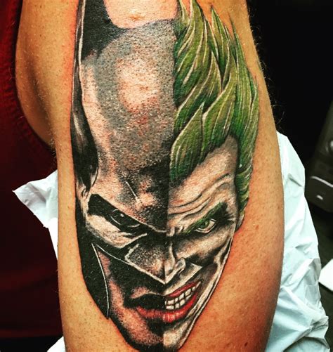 Batman And Joker Comic And Cartoon Worldwide Tattoo Canada