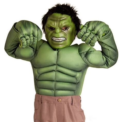 Disney Store The Avengers Incredible Hulk Deluxe Boys Costume Sz 910