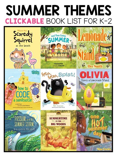 Best Summer Themed Books For Kids Summer School Fun Kindergarten