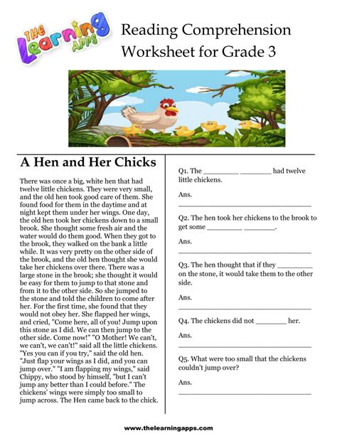 Grade 3 Reading Comprehension Worksheets