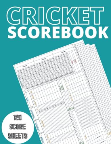Cricket Scorebook 120 Score Sheets With Large Size 85x11 Inch