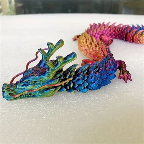 3d Printing Rainbow Dragon Chinese Dragon Movable Dragon Temu