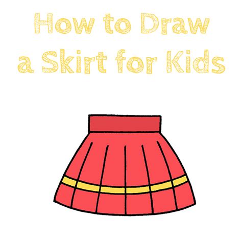 How To Draw A Pleated Skirt Easy Drawing Tutorial For Kids