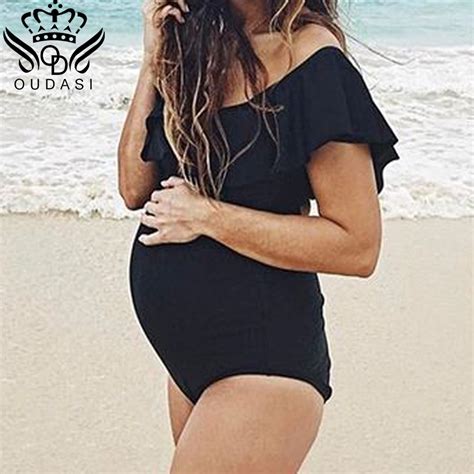 Women Swimwear One Pieces Plus Size Pregnancy Swimsuit Beach Summer Bikini Bathing Bodysuit