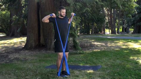 Resistance Band Upright Row Youtube