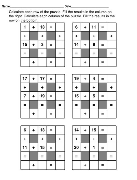 Math Picture Puzzles Printable Maths For Kids
