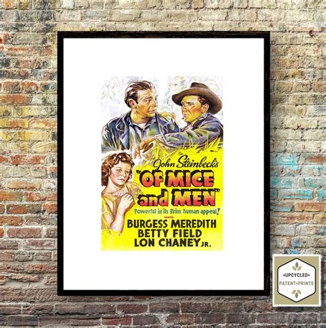 Of Mice And Men 1939 Movie Poster Prints Digital Download Etsy