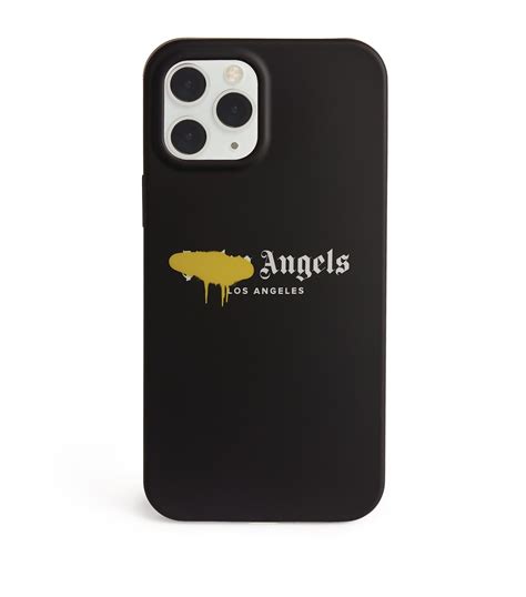 Palm Angels Black Sprayed Logo Iphone 12 Pro Max Case Harrods Uk