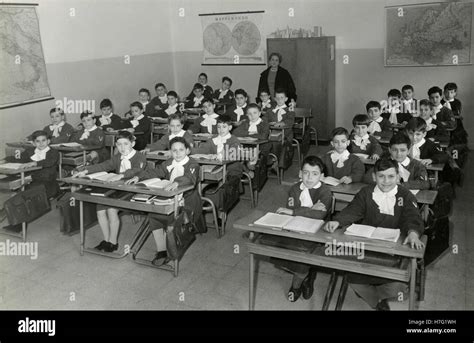 School Photo In The Classroom Italy Stock Photo Alamy