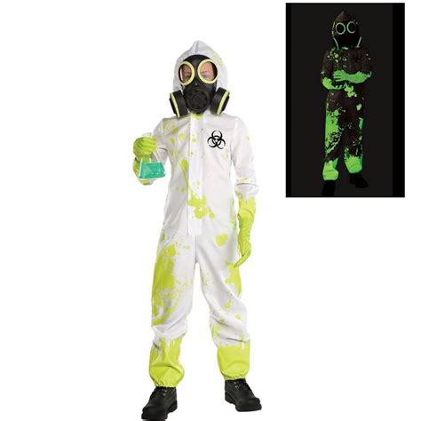 Kids Radioactive Hazmat Suit Glow In The Dark Costume Party City