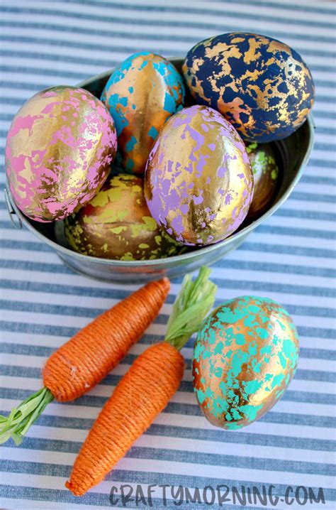Gold Foil Easter Eggs Crafty Morning