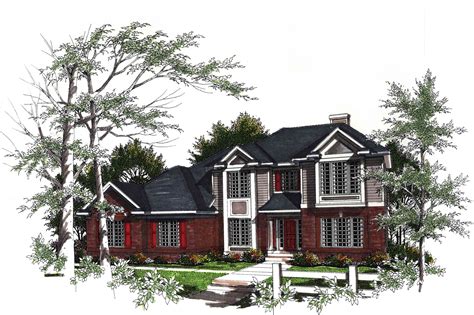 2 Story 4 Bedroom Traditional House Plan 89542ah Architectural