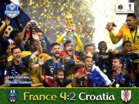 In the logo of the 2018 world cup you can see the silhouette of the fifa world cup. France v Croatia - 2018 FIFA World Cup Final - Match ...