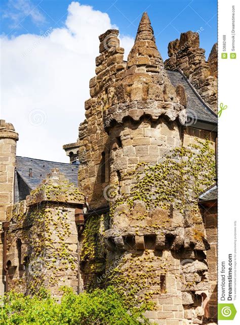 Old Towers And Walls Of Lowenburg Kassel Germany Stock