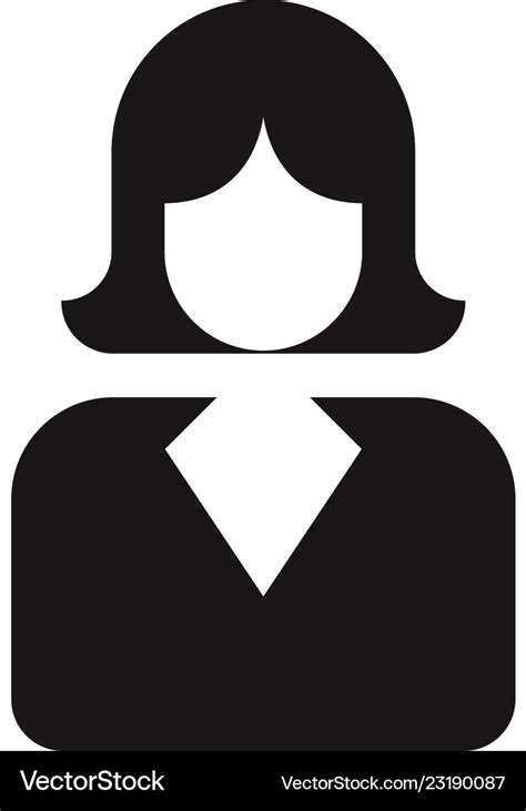 Business Woman Icon Femaleavatar Symbol Royalty Free Vector