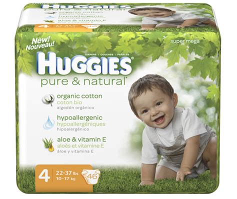 Huggies Pure And Natural Diapers Size 4 46 Count Pack Of 2