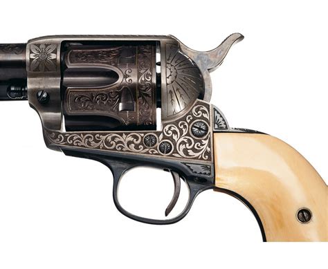 Terrific Master Engraved Gold And Silver Inlaid Antique Colt Single
