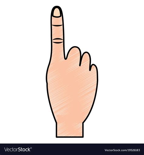 One Finger Up Hand Gesture Icon Image Royalty Free Vector