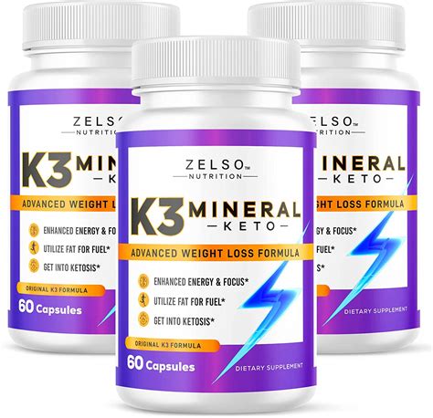 3 Pack K3 Mineral Keto Pills By Zelso Nutrition Advanced K3 Pill Formula For 692761911307 Ebay