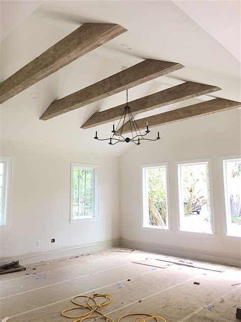 Our decorative, faux metal beam hanger brackets are made from a flexible resin material to replicate forged black iron. Installing Wood Beams On Ceiling : How To Install Faux ...