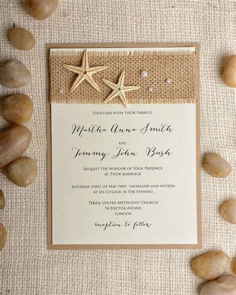 Why not match the wedding invitations with the beach theme then? Custom Listing (100) Starfish Wedding Invitation, Beach ...