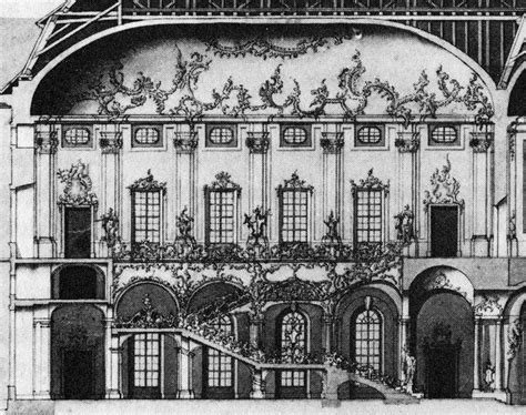 Treppenhaus der würzburger residenz, 1737, neumann/tiepolo, würzburg. Würzburg, Residenz, Treppenhaus, Schnitt