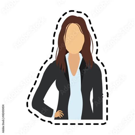 Faceless Business Woman Icon Image Vector Illustration Design Stock Image And Royalty Free