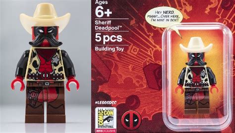 Sdcc 18 Lego Exclusive Sheriff Deadpool Minifig Giveaway The Beat