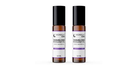 500mg Lavender Massage Oil 2 Pack Midnight Cbd