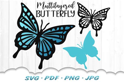 Layered Butterfly Svg Butterfly Svg Files For Cricut Etsy