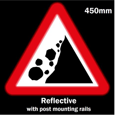 Falling Rocks Right Side Class Ra1 600mm Road Sign