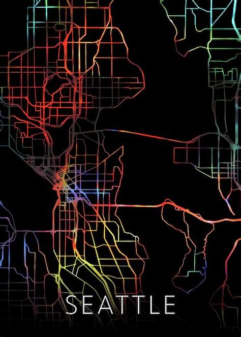 Pin By Design Turnpike On Dark Mode Watercolor City Street Maps In 2020