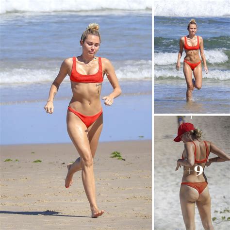 Miley Cyrus Turns Heads In A Sizzling Red Thong During Her Beach Day Down Under Confidence