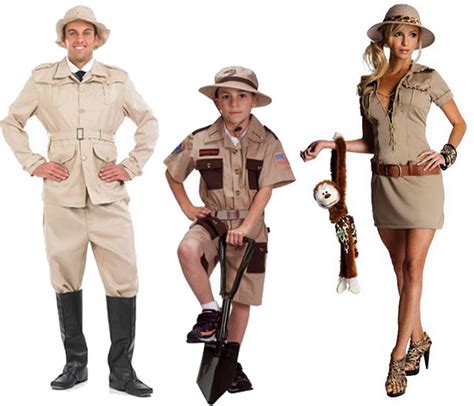 Safari Hunter Halloween Costumes For Men Women And Kids