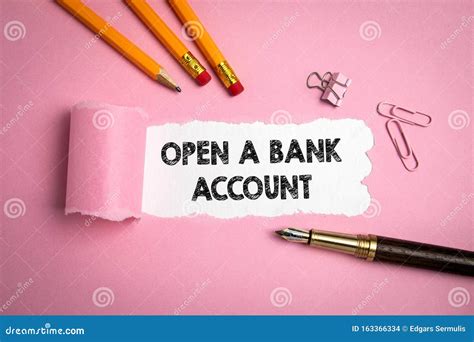 Open A Bank Account Savings And Salary Stock Photo Image Of