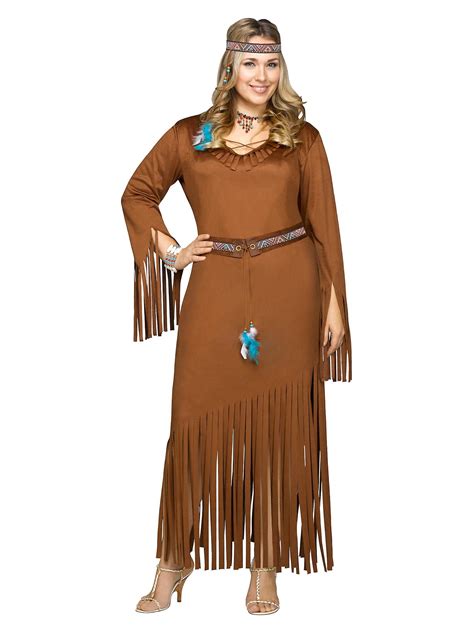 Indian Princess Summer Wild West Native American Pocahontas Women Costume Plus Fancy Dresses For