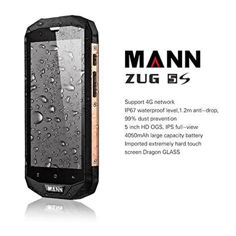 Mann Zug 5s Rugged Smartphone Oro Travelkit