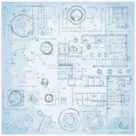 Blueprint Clipart Blueprints Of An Industrial Project Cartoon Vector