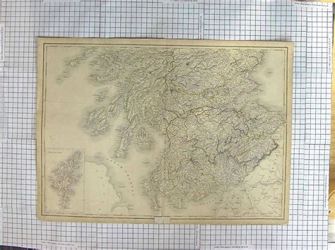 Amazon｜hall Antique Map C1870 Southern Scotland Firth Forth｜アートワーク・ポスター