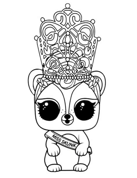 Miss Skunk Lol Surprise Pets Coloring Page Download Print Or Color