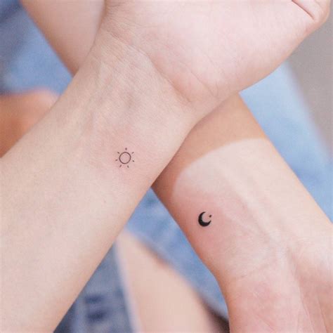 Sun And Moon Friendship Tattoos