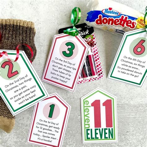 12 Days Of Christmas Ts For Him With Printable T Tags