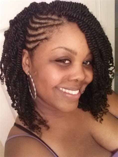 Cornrows with single strand twists. Pin on Natural Hair Style Braids