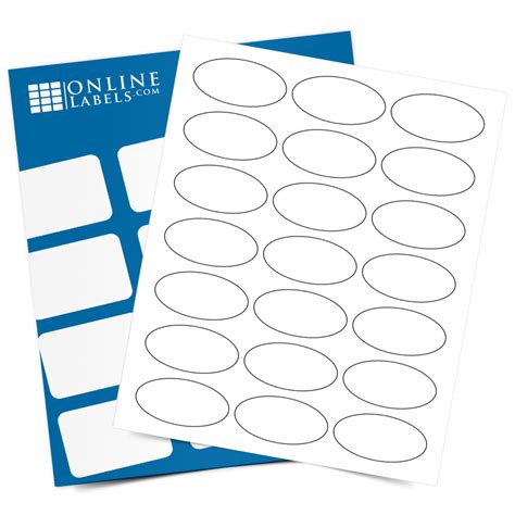 Printable sheet labels in stock with different materials and label sizes on a5, a4, a3 or sra3 sheets. 60mm x 34mm Oval Labels - A4 Sheets - 21 Per A4 Sheet ...