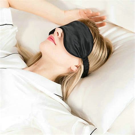 New Natural Pure Silk Sleeping Masks Super Smooth Sleep Rest Eye Mask Pad Shade Cover Travel